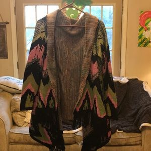 Multi-colored sweater/cardigan